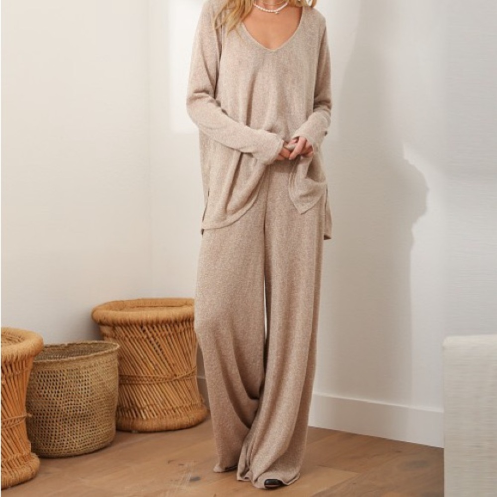 Show Me Your Mumu Jordan Pants Gold Sparkle Knit XS